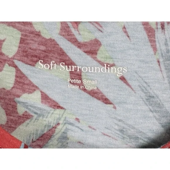 Soft Surroundings Tropical Floral Maxi Dress Flowy Sleeveless Resort Vacation PS - Picture 5 of 8